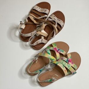 Tom’s Sandals Strappy Size 8 Women’s Lot/Bundle 2 Pair